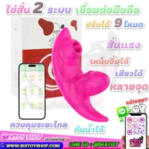 ไข่สั่น 2 ระบบ สั่นได้ 3 จุด เชื่อมต่อมือถือ ปรับสั่นได้ 9 โหมด สั่นแรง เหน็บจิ๋มได้